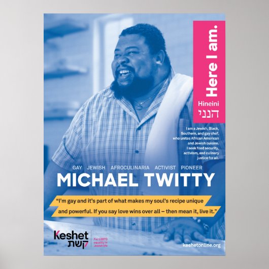 LGBTQ Jewish Heroes Poster - Michael Twitty (Vorne)