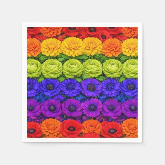 🌈LGBTQ+ JUBEL! Erblühen Sie gemeinsam Serviette (Vorderseite)