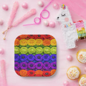 🌈LGBTQ+ JUBEL! Gemeinsam aufblühen Pappteller (Party)