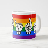 LGBTQ++ Jumbo-Tasse (Vorderseite Rechts)