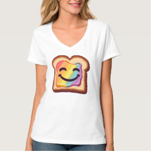 LGBTQ lächelnde Scheibe Toast überzogen mit pulsie T-Shirt