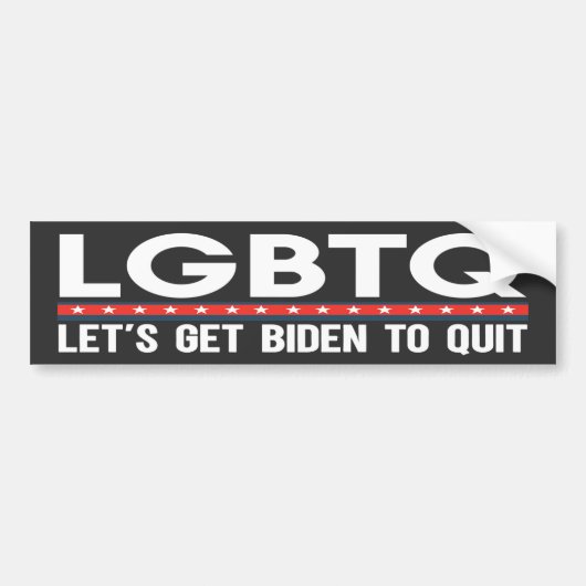 LGBTQ Lassen Sie uns Biden dazu bringen, den Anti- Autoaufkleber (Vorne)