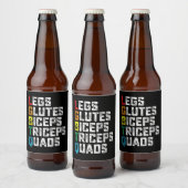LGBTQ Legs Glutes Biceps Triceps Quads Funny Gym Bierflaschenetikett (Flaschen)