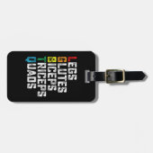 LGBTQ Legs Glutes Biceps Triceps Quads Funny Gym Gepäckanhänger (Vorderseite horizontal)