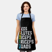 LGBTQ Legs Glutes Biceps Triceps Quads Funny Gym Schürze (Getragen)