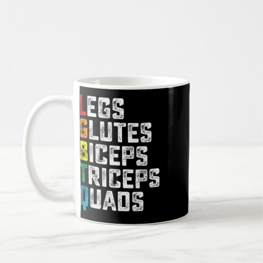 Lgbtq Legs Glutes Biceps Triceps Quads Gym G Kaffeetasse (Links)