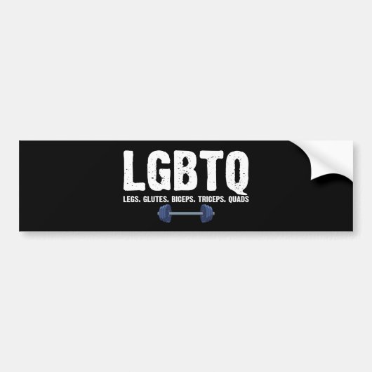 LGBTQ Legs Glutes Biceps Triceps Quads Gym Lover Autoaufkleber (Vorne)