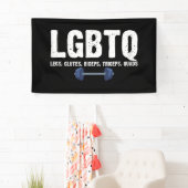 LGBTQ Legs Glutes Biceps Triceps Quads Gym Lover Banner (Insitu)