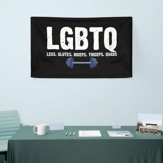 LGBTQ Legs Glutes Biceps Triceps Quads Gym Lover Banner (Messeveranstaltung)