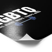 LGBTQ Legs Glutes Biceps Triceps Quads Gym Lover Fotodruck (Ecke)