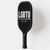 LGBTQ Legs Glutes Biceps Triceps Quads Gym Lover Pickleball Schläger (Links)