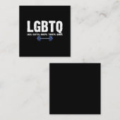 LGBTQ Legs Glutes Biceps Triceps Quads Gym Lover Quadratische Visitenkarte (Vorne/Hinten)