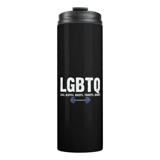 LGBTQ Legs Glutes Biceps Triceps Quads Gym Lover Thermosbecher (Vorderseite)