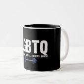 LGBTQ Legs Glutes Biceps Triceps Quads Gym Lover Zweifarbige Tasse (VorderseiteRechts)