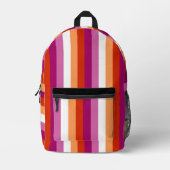 LGBTQ+ Lesbian Flag Stripes Pride - Bedruckter Rucksack (Vorderseite)