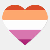 LGBTQ Lesbische Flagge Herz-Aufkleber (Vorderseite)