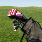 LGBTQ+ Lesbische Flagge mit Liebe Streifen - Golf Headcover (In SItu)