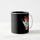 LGBTQ Lesbische Flagge Sonnenblumen in einer Glühb Zweifarbige Tasse (VorderseiteRechts)