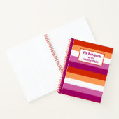 LGBTQ+ Lesbische Flaggenstreifen für Stolz - Notizblock (Innenseite)