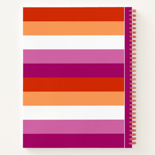 LGBTQ+ Lesbische Flaggenstreifen für Stolz - Notizblock (Rückseite)