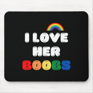 Lgbtq+ Lesbische passende Paare Kompliment Ich lie Mousepad