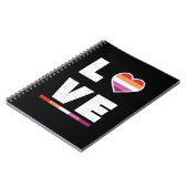 LGBTQ Lesbische Pride Flag Beängstigende Grunge-Li Notizblock (Linke Seite)