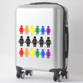 LGBTQ Lesbische Silhouette und Rainbow Ladys Aufkleber (Koffer)