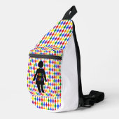 LGBTQ Lesbische Silhouette und Rainbow Ladys Crossbody Bag (Rechte Ecke)