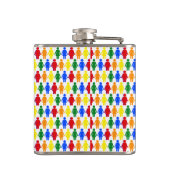 LGBTQ Lesbische Silhouette und Rainbow Ladys Flachmann (Rückseite)