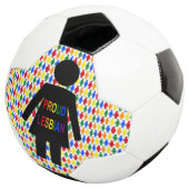 LGBTQ Lesbische Silhouette und Rainbow Ladys Fußball (Dreiviertel)