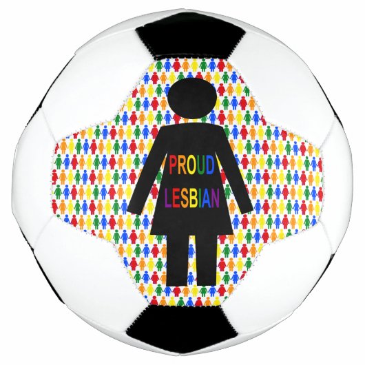 LGBTQ Lesbische Silhouette und Rainbow Ladys Fußball (Vorderseite)
