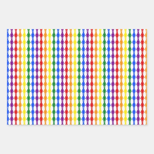 LGBTQ Lesbische Silhouette und Rainbow Ladys Geschenkpapier Set (Vorderseite 3)