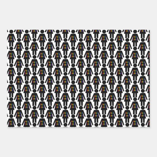 LGBTQ Lesbische Silhouette und Rainbow Ladys Geschenkpapier Set (Vorderseite 2)