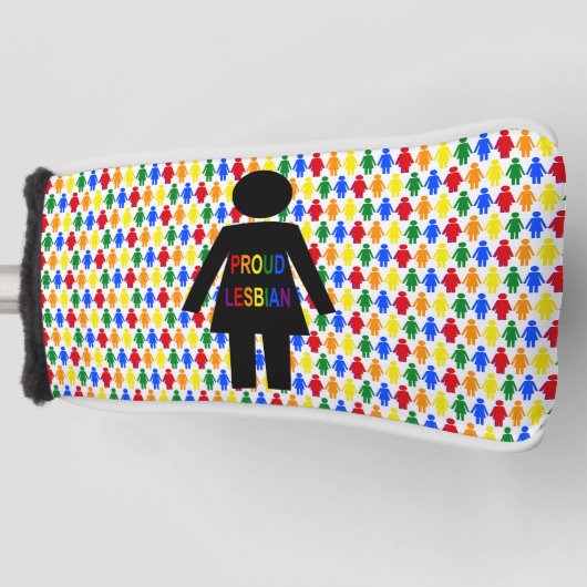 LGBTQ Lesbische Silhouette und Rainbow Ladys Golf Headcover (Vorderseite)
