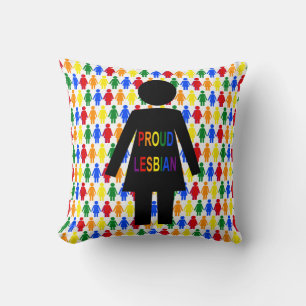 LGBTQ Lesbische Silhouette und Rainbow Ladys Kissen