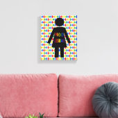 LGBTQ Lesbische Silhouette und Rainbow Ladys Leinwanddruck (Insitu (Wohnzimmer))