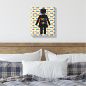 LGBTQ Lesbische Silhouette und Rainbow Ladys Leinwanddruck (Insitu (Schlafzimmer))