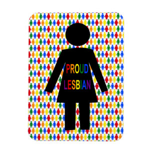 LGBTQ Lesbische Silhouette und Rainbow Ladys Magnet
