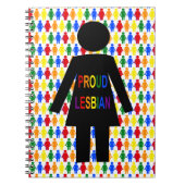 LGBTQ Lesbische Silhouette und Rainbow Ladys Notizblock (Vorderseite)