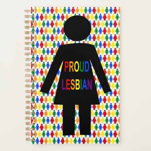 LGBTQ Lesbische Silhouette und Rainbow Ladys Planer (Vorderseite)