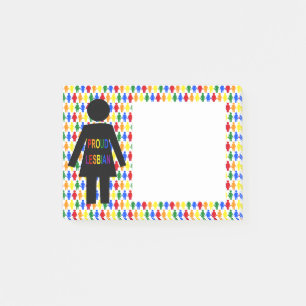 LGBTQ Lesbische Silhouette und Rainbow Ladys Post-it Klebezettel