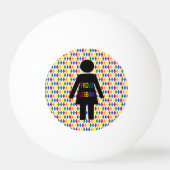 LGBTQ Lesbische Silhouette und Rainbow Ladys Tischtennisball (Vorderseite)