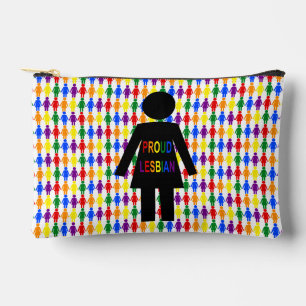 LGBTQ Lesbische Silhouette und Rainbow Ladys Zubehörtasche