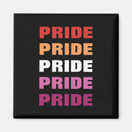 LGBTQ Lesbischer Pride Anpassbarer, wiederholter T Magnet