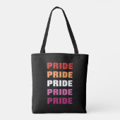 LGBTQ Lesbischer Pride Anpassbarer, wiederholter T Tasche (Rückseite)