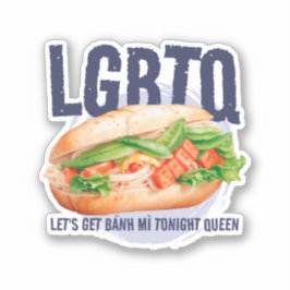 LGBTQ LET'S GET BÁNH Mír TONIGHT QUEEN Aufkleber