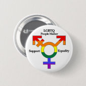 LGBTQ-Leute wichtig, Schaltfläche "Support-Gleichh Button (Vorne & Hinten)