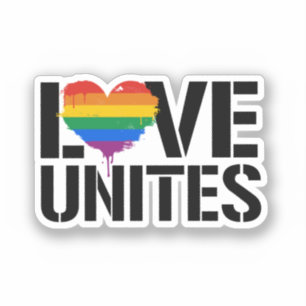 LGBTQ LIEBE EINHEIT AUFKLEBER
