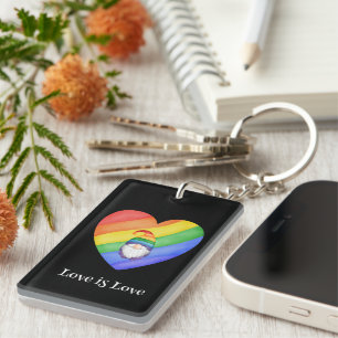 LGBTQ Liebe für farbenfrohe Regenbogen Liebe Schlüsselanhänger