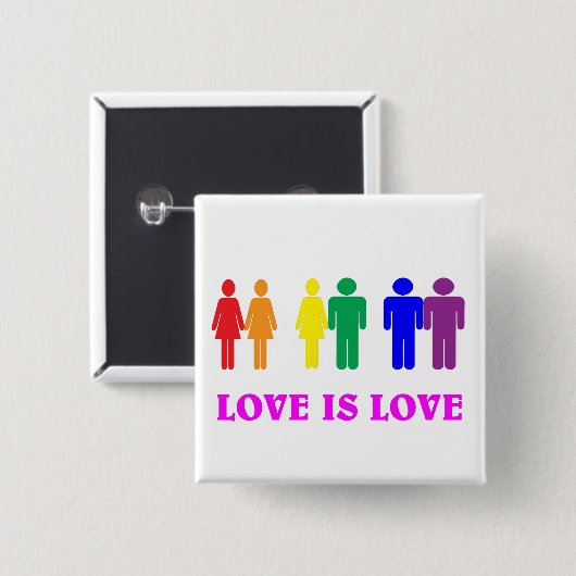 LGBTQ-Liebe ist Liebe. Button (Vorne & Hinten)